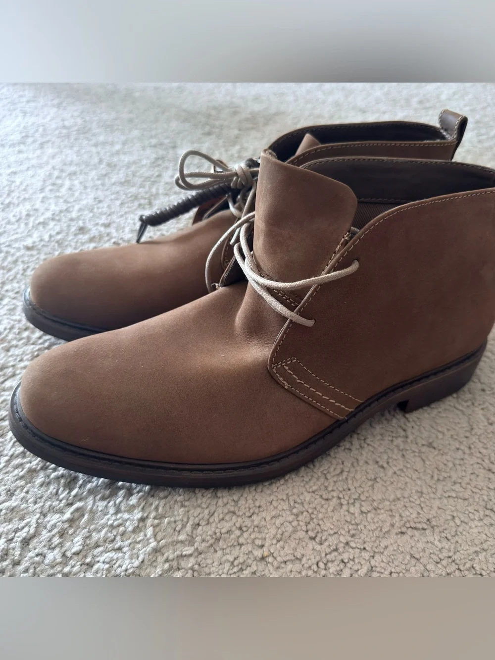 Brand New! Dockers Men's Brown/Chestnut leather Rugged Cap Toe Oxford Shoes